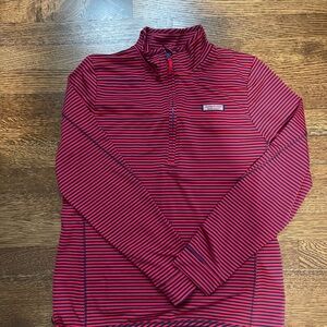 Vineyard Vines Red Striped Pullover